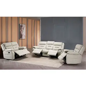 MANWAH CHEERS Fabric Floor Couch Sofa Set Furniture Sectional Recliner Sofa Living Room Sofas Recliner Sofa Set 3 2 1