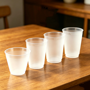Tazas de Cerveza Personalizadas de 9oz <span class=keywords><strong>con</strong></span> <span class=keywords><strong>Nombre</strong></span> Impreso y Logotipo Personalizado, Vasos de Plástico Resistentes Aptos para Alimentos para Recuerdos de Boda y Regalos de Aniversario - Product Image 1