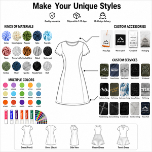 Robe longue d'été en soie pour femme, à manches courtes, col rond, imprimée, en maille, grande taille, coupe ample, personnalisable avec logo, douce, respirante, qualité supérieure - Product Image 6