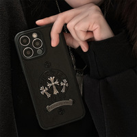 Coque antichoc 3D en TPU faite à la main pour iPhone 17 Pro Max & 16, sans support, design de marque de luxe, agréable au toucher
