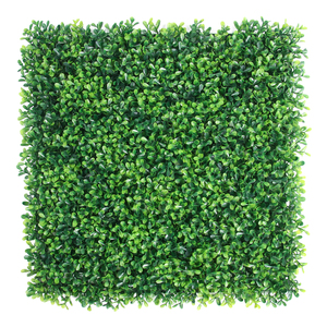 Anti-UV Faux Greenery Artificial Flower Grass mats Hedge Preserved Boxwood Mat Panels Wall for Decorative Garden