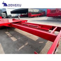 Semi-remorque plate extensible pour camion, semi-remorque plate pour conteneur de 24 40 60 pieds 40 pieds 80 tonnes