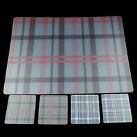 Ensemble de sets de table en plastique PP écologique de style classique, fabriqué à Shenzhen, impression couleur complète, taille personnalisable pour restaurant