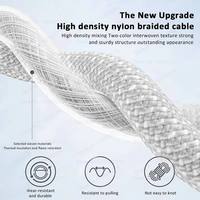 Câble USB C tressé en nylon en gros, 60W PD 3A, charge rapide, Type C vers Type C, câble de données, logo personnalisé pour téléphone portable