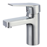 Robinet mitigeur de lavabo en zinc durable, robinet mitigeur de lavabo en zinc, robinet de lavabo de salle de bain à trou unique, B0078-F