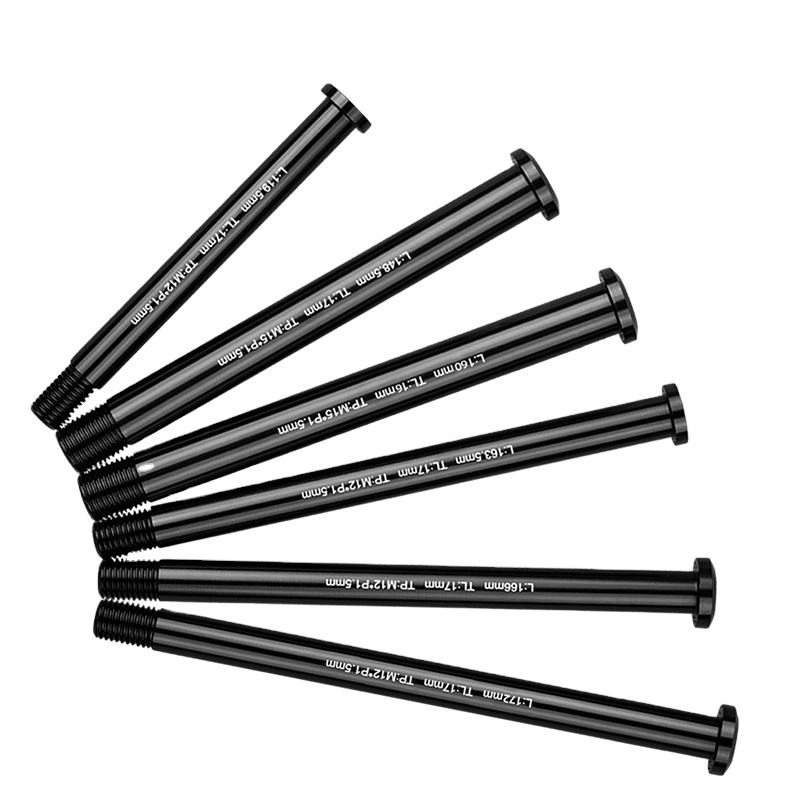 Black Bicycle Thru Axle Quick Release Adapter For Mountain Bikes