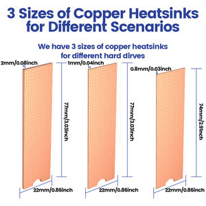 OEM Jeyi อุปกรณ์ระบายความร้อนแบบบางพิเศษ <span class=keywords><strong>M</strong></span>.2 ทองแดง 2280 แบบพาสซีฟ สำหรับ PS5/แล็ปท็อป NVMe SSD 2มม.+1มม.+0.8มม. สินค้าพร้อมส่งจำนวนมาก มีสต็อก - Product Image 5