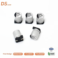 Condensateur électrolytique en aluminium SMD à ondulation élevée 6.3V 680uF 8*10.5mm, puce V, source directe, vente en gros en vrac, échantillon gratuit disponible