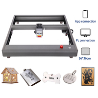 Máquina de Grabado y Corte Láser de Escritorio de Última Generación con Potencia de Salida de 40 W, Mayor Precisión, Compatible con DXF, Papel, Madera, Cuero y Acrílico