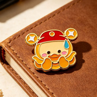 Broche en métal imitation antique mignonne en gros, accessoire pour sac et vêtement, badge décoratif animal de dessin animé
