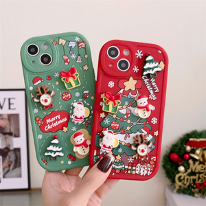Nueva funda de teléfono 3D Cute Kawaii Mirror Christmas para <span class=keywords><strong>iPhone</strong></span> <span class=keywords><strong>XR</strong></span> 11 12 13 14 15 Pro Max - Product Image 3