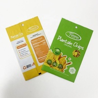 Sac Alimentaire Hermétique à Soufflet pour Chips de Banane en Plastique, Scellage Central Arrière