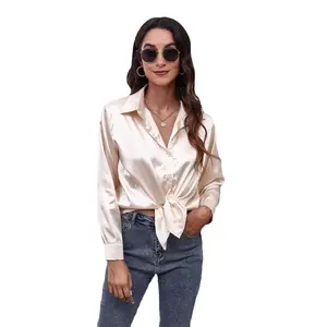<span class=keywords><strong>Camicia</strong></span> di seta <span class=keywords><strong>bianca</strong></span> da <span class=keywords><strong>donna</strong></span> personalizzata top camicetta di seta da ufficio a maniche lunghe da <span class=keywords><strong>donna</strong></span> - Product Image 1