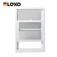 Ventana Corredera Vertical de Aluminio de Diseño Moderno para Villa, Ventana de Guillotina Simple con Doble Vidrio Templado, Resistente al Viento y Duradera para Cocina