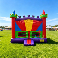 Château gonflable commercial robuste en PVC pour location événementielle, anniversaires, équipement de terrain de jeu scolaire