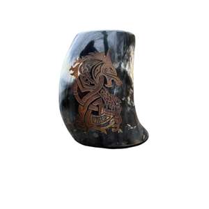 Taza de Cuerno Ecológica Hecha a Mano, Taza Vikinga Natural para Beber Cerveza, Sidra, Cerveza Alemana, Vino y Regalos, Disponible con un Atractivo Empaque - Product Image 3