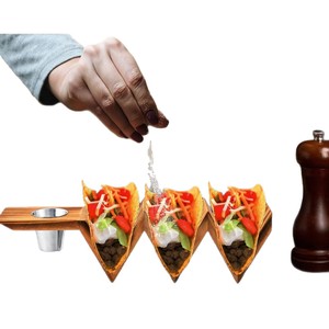 Cross-<b>border</b> wooden minimalist corn tortilla rack, home use, wave-shaped <b>display</b> rack, kitchen countertop <b>display</b> and storage - Product Image 2