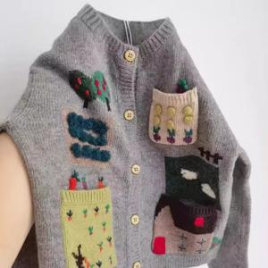 Vêtements pour enfants coréens, <span class=keywords><strong>pull</strong></span> en tricot pour garçons, automne, élégant, tendance, imprimé animal, en fibre acrylique, doux - Product Image 1