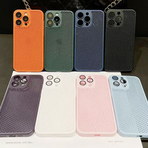 Dissipation de la chaleur avec étui de Protection de Film <span class=keywords><strong>d</strong></span>'objectif couverture de téléphone de <span class=keywords><strong>grille</strong></span> respirante pour iPhone 16 15 14 13 12 11 Pro Max - Product Image 6