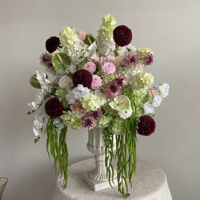 T-FT202 Centre de table en fleurs artificielles de haute qualité, fait main, 50 60 70 80 cm, boule de fleurs en soie pour la décoration de l'allée de mariage