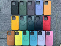 Coque en cuir mince en microfibre pour iPhone 14 Pro Max, étui de téléphone à charge sans fil avec feuille magnétique et anneau arrière