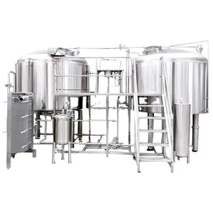 1200L 10BBL Tiantai complete micro brewery equipment SUS304 direct fire heated 2-vessel brewhouse with fermenters for sale