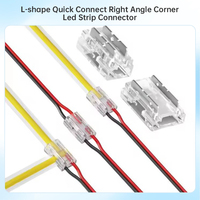 Connecteur 4 broches 10mm de large en aluminium connecteur de support de lumière LED 4pin 90 degrés connecter connecteur de bande LED RVB