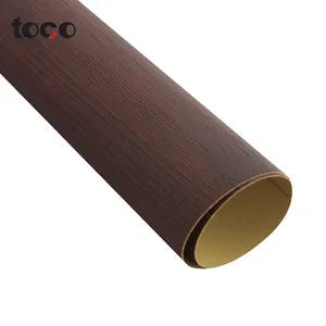 Toco-Película de vinilo autoadhesiva de pvc para decoración de pared, rollos de pegatinas de vinilo autoadhesivas de grano de madera