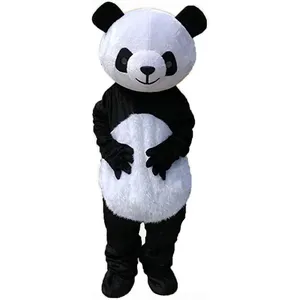 2023 venta al por mayor de Halloween de alta calidad adulto lindo piel gorda animal Panda inflable personajes de dibujos animados para caminar