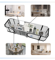 Maison mobile moderne en acier Cymdin avec toilettes à énergie solaire et caractéristiques écologiques pour l'hôtellerie et les villas