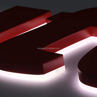 Letras de Canal Metálicas 3D Personalizadas con Retroiluminación LED para Exteriores, Letrero Comercial para Tienda, Impermeable, de Acero Inoxidable, con Logotipo de Marca Retroiluminado por LED