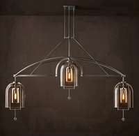 Lustre LED Fulcrum Grand Long E26 pour salle à manger, îlot de cuisine, luminaires suspendus décoratifs pour plafond avec hauteur réglable
