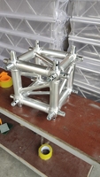 Conector de Truss de Aluminio Anodizado de 6 Caras, Cubo de Unión de 6 Vías con Capacidad de Carga para Montaje de Truss de Iluminación en Exposiciones y Conciertos