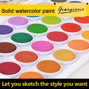 Ensemble de pigments d'<span class=keywords><strong>aquarelle</strong></span> solides Giorgione 28 couleurs avec pinceau en nylon pour la peinture à l'<span class=keywords><strong>aquarelle</strong></span> sur papier ou toile - Product Image 3