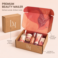 Boîte d'expédition Kraft personnalisée avec impression de logo, pliable, pour cosmétiques et soins de la peau, emballage cadeau écologique recyclé, boîte d'emballage pour avion