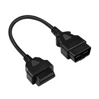 Câble d'extension OBD pour voiture et camion, mâle-femelle, 16 broches, 16 conducteurs, avec alimentation traversante, connecteur d'outil de diagnostic OBD2 pour détection de panne automobile