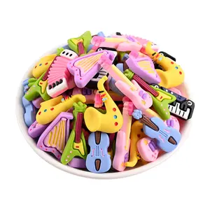 Hot Selling Accessories Resin Material Cartoon Guitar Electronic Organ Accordion Horn Refrigerator Magnet