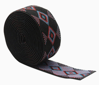 Bande élastique en polyester jacquard à haute élasticité, imprimée, pour accessoires de lingerie et sous-vêtements, avec texte de logo personnalisé