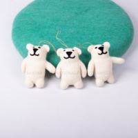 Boneka Beruang Kutub Felt Terlaris 2024 8 cm Wol Merino Mainan Edukatif Dekorasi Gantung Boneka Anak Warna Dapat Disesuaikan-SAMYAK Semua