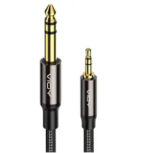 3.5Mm Tot 6.35Mm Trs Stereo Audio Jack Kabel [2 M], 6.35Mm 1/4 Inch Man Tot 3.5Mm 1/8 Mini Jack Mannelijke Lange Aux Kabel