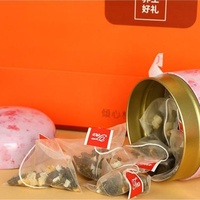 Thé mélangé rose pêche au jasmin petite boîte d'emballage boîte-cadeau de thé de fleur thé de beauté à base de plantes chinoises plusieurs saveurs logo imprimé