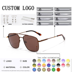 Unisex Pilot Sunglasses Full Rim Rectangle Metal Frame Green Polarized Lens UV400 Protection Temple Outside Outdoor Adult - Product Image 2