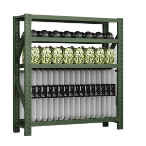 رفوف تخزين رخيصة متعددة الوظائف أرفف فولاذية متينة رفوف أصلية 4 طبقات - Product Image 1