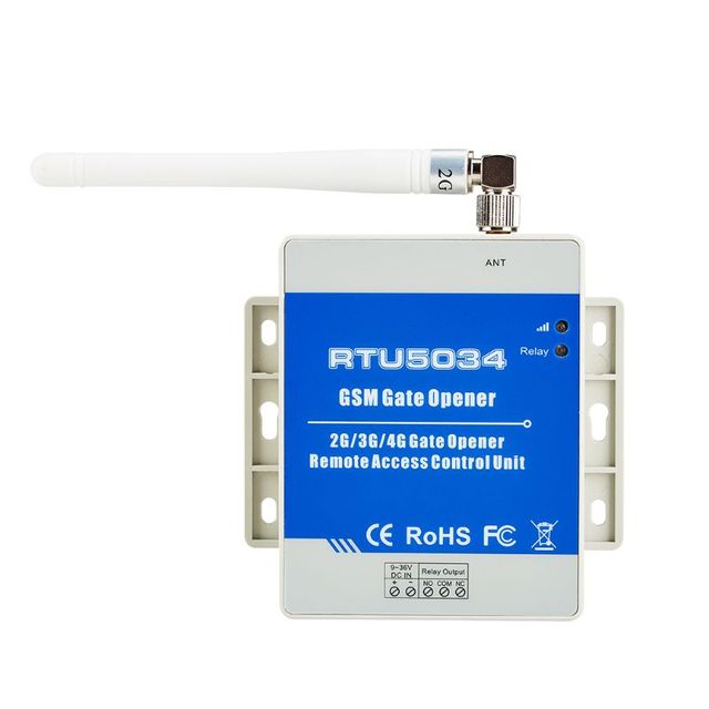 RTU5034 2G GSM Mobile Phone Gate Garage Opener Relay Switch Remote Access Control Opening By Free Call