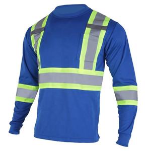 Lange Mouw Reflecterend Veiligheidsshirt Bouwwerk Shirts Koningsblauw Hi Vis Safety Shirt - Product Image 4