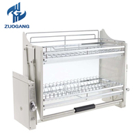 Cesto Elevatório de Cozinha em Aço Inoxidável 201 304SS para Armário, Cesto Deslizante para Louça, Secador de Louça