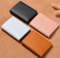 Dompet kecil kulit lembut pria dan wanita, dompet kartu kredit kulit lembut untuk pria dan wanita