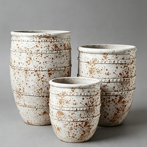 Jardinière en ciment de style vintage américain, grande taille, pour extérieur/intérieur, sculptée à la main, durable, avec trou de drainage, pour villa de luxe, <span class=keywords><strong>jardin</strong></span> - Product Image 4