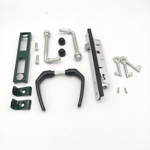 Kits d'accessoires pour portail de jardin en treillis métallique : Poignée de verrouillage, serrure à clé, bloc de verrouillage - Product Image 1