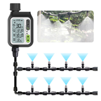 Timer Irigasi LCD Terprogram HCT-355, Pengontrol Penyiraman Selang Otomatis untuk Taman, Rumput, dan Tanaman Pot